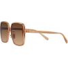 imageCoach Womens Hc8368d Square SunglassesTransparent BrownBrown Gradient