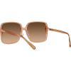 imageCoach Womens Hc8368d Square SunglassesTransparent BrownBrown Gradient
