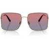 imageCOACH Womens Hc7174d Square SunglassesShiny Light GoldBlue Saddle Gradient