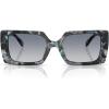 imageCOACH Womens Hc8409u Rivet Universal Fit Square SunglassesBlue Pearl TortoiseBlue Purple Gradient