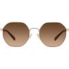 imageCoach Womens Hc7147 Hexagonal SunglassesShiny Light GoldBrown Gradient