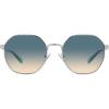 imageCoach Womens Hc7147 Hexagonal SunglassesShiny SilverBlue Yellow Gradient