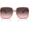 imageCoach Womens Hc8368d Square SunglassesTransparent BerryGrey Pink Gradient