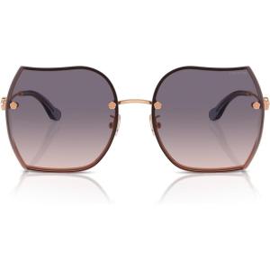 imageCOACH Womens HC7146BD Butterfly Sunglasses Shiny Rose GoldViolet Pink Gradient 60 mm