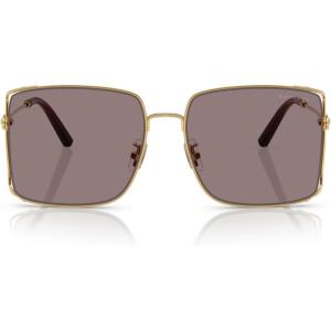 imageCOACH Womens Hc7174d Square SunglassesShiny GoldMauve Solid
