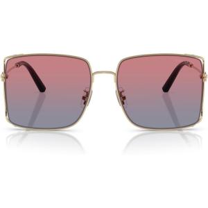 imageCOACH Womens Hc7174d Square SunglassesShiny Light GoldBlue Saddle Gradient