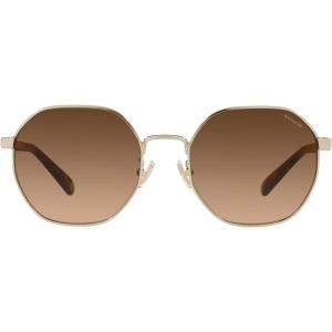 imageCoach Womens Hc7147 Hexagonal SunglassesShiny Light GoldBrown Gradient