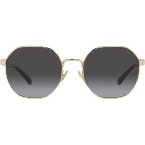 imageCoach Womens Hc7147 Hexagonal SunglassesShiny Light GoldGrey Gradient