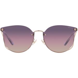 imageCoach Womens Hc7151d Round SunglassesShiny Rose GoldTransparent Purple