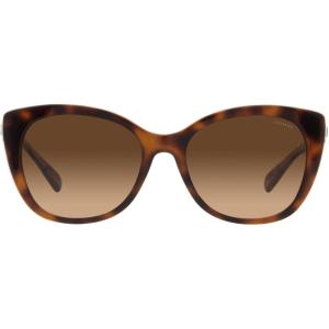 imageCoach Womens Hc8365u Universal Fit Cat Eye SunglassesTortoiseTransparent BeigeBrown Gradient