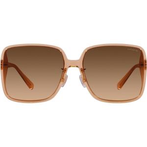 imageCoach Womens Hc8368d Square SunglassesTransparent BrownBrown Gradient