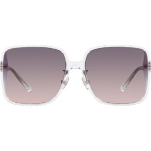 imageCoach Womens Hc8368d Square SunglassesTransparent ClearViolet Pink Gradient