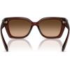 imageCOACH Womens Hc8408u Maxi C Hardware Universal Fit Square SunglassesMilky HazelnutBrown Gradient