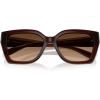 imageCOACH Womens Hc8408u Maxi C Hardware Universal Fit Square SunglassesMilky HazelnutBrown Gradient