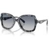 imageCOACH Womens Hc8410u Rivet Universal Fit Butterfly SunglassesBlue Pearl TortoiseBlue Purple Gradient