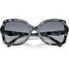 imageCOACH Womens Hc8410u Rivet Universal Fit Butterfly SunglassesBlue Pearl TortoiseBlue Purple Gradient