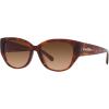 imageCoach Womens Hc8362u Universal Fit Rectangular SunglassesCaramel TortoiseBrown Gradient