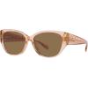 imageCoach Womens Hc8362u Universal Fit Rectangular SunglassesTransparent BrownBrown Solid