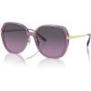 imageCoach Womens Hc8403d Square SunglassesTransparent PurpleGrey Purple Gradient