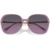 imageCoach Womens Hc8403d Square SunglassesTransparent PurpleGrey Purple Gradient