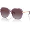 imageCoach Womens Hc8403d Square SunglassesTransparent PurpleGrey Purple Gradient Polarized