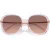 imageCoach Womens Hc8403d Square SunglassesTransparent RoseBrown Pink Gradient