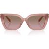 imageCOACH Womens Hc8408u Maxi C Hardware Universal Fit Square SunglassesMilky BuffBrown Rose Gradient