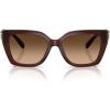 imageCOACH Womens Hc8408u Maxi C Hardware Universal Fit Square SunglassesMilky HazelnutBrown Gradient