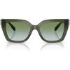 imageCOACH Womens Hc8408u Maxi C Hardware Universal Fit Square SunglassesMilky MossMoss Aqua Gradient