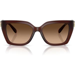 imageCOACH Womens Hc8408u Maxi C Hardware Universal Fit Square SunglassesMilky HazelnutBrown Gradient