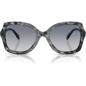 imageCOACH Womens Hc8410u Rivet Universal Fit Butterfly SunglassesBlue Pearl TortoiseBlue Purple Gradient
