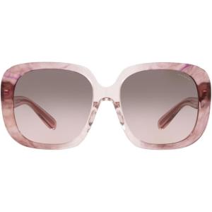 imageCoach Womens Hc8323u Universal Fit Square SunglassesTransparent Pink OmbreBrown Pink Gradient