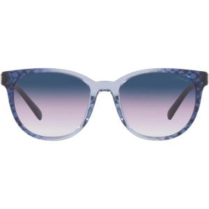 imageCoach Womens Hc8350u Universal Fit Round SunglassesBlue Gradient Signature CBlue Purple Gradient