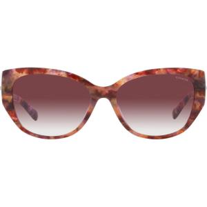 imageCoach Womens Hc8362u Universal Fit Rectangular SunglassesPetal TortoisePurple Clear Gradient