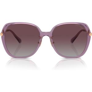 imageCoach Womens Hc8403d Square SunglassesTransparent PurpleGrey Purple Gradient Polarized