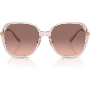 imageCoach Womens Hc8403d Square SunglassesTransparent RoseBrown Pink Gradient