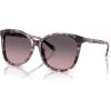 imageCOACH Womens HC8271U Universal Fit Square Sunglasses Amethyst Pearl TortoiseSmoke Purple Gradient 57 mm