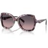imageCOACH Womens HC8410U Rivet Universal Fit Butterfly Sunglasses Amethyst Pearl TortoiseSmoke Purple Gradient 56 mm