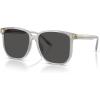 imageCOACH Womens HC8413BD Square Sunglasses Transparent DoveGrey Solid 58 mm