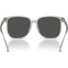 imageCOACH Womens HC8413BD Square Sunglasses Transparent DoveGrey Solid 58 mm