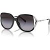 imageCOACH Womens Hc8396u Universal Fit Square SunglassesBlackGrey Gradient