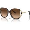 imageCOACH Womens Hc8396u Universal Fit Square SunglassesDark TortoiseBrown Gradient