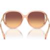 imageCOACH Womens Hc8396u Universal Fit Square SunglassesTransparent ChampagneMaroon Canary Gradient