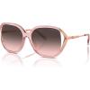 imageCOACH Womens Hc8396u Universal Fit Square SunglassesTransparent PinkGrey Pink Gradient