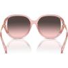 imageCOACH Womens Hc8396u Universal Fit Square SunglassesTransparent PinkGrey Pink Gradient