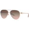imageCoach HC7128 Sunglasses Shiny Rose GoldBrown Pink Gradient 58 mm