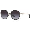 imageCoach Womens Hc7129 Round SunglassesBlackGrey Gradient