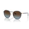 imageCoach Womens Hc7154 Round SunglassesTransparent BlueBrown Blue Gradient