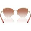 imageCoach Womens Hc7162 Cat Eye SunglassesShiny Light GoldNutmegAmber Gradient