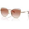 imageCoach Womens Hc7162 Cat Eye SunglassesShiny Light GoldNutmegAmber Gradient